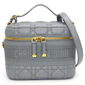 Dior Travel Vanity Case Blue Gray Cannage Lambskin